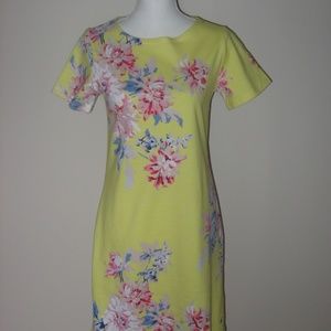 JOULES Pullover Short Sleeve Cotton Floral Dress